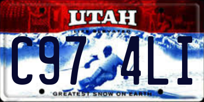 UT license plate C974LI