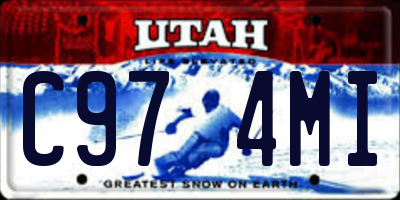 UT license plate C974MI