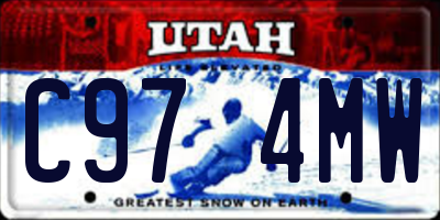 UT license plate C974MW