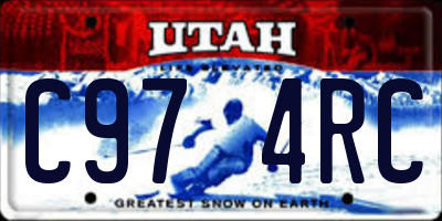 UT license plate C974RC
