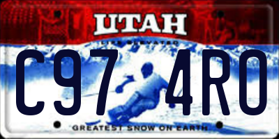 UT license plate C974RO