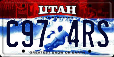 UT license plate C974RS