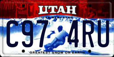 UT license plate C974RU