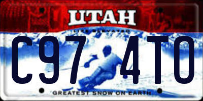 UT license plate C974TO