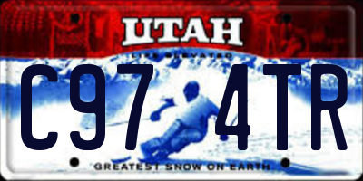 UT license plate C974TR