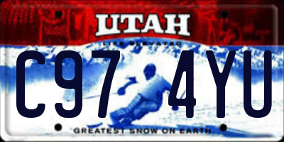 UT license plate C974YU