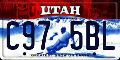 UT license plate C975BL