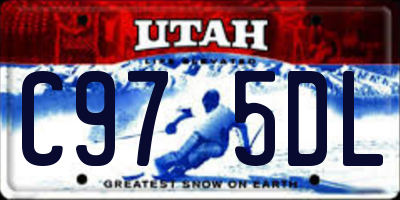 UT license plate C975DL