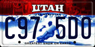 UT license plate C975DO