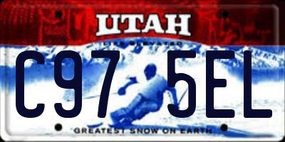 UT license plate C975EL