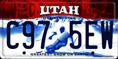 UT license plate C975EW