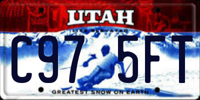 UT license plate C975FT