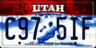 UT license plate C975IF