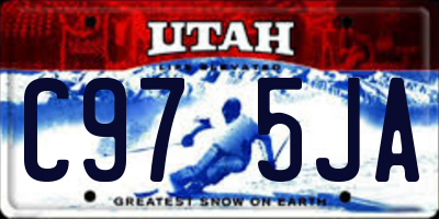 UT license plate C975JA
