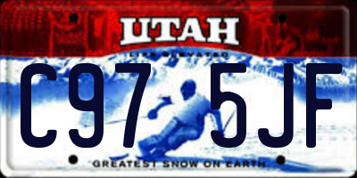 UT license plate C975JF