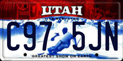 UT license plate C975JN
