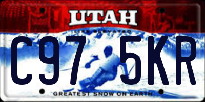 UT license plate C975KR