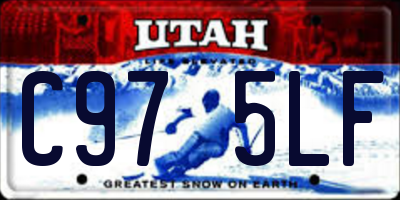 UT license plate C975LF