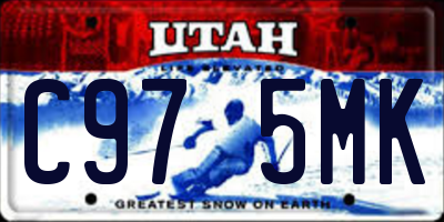 UT license plate C975MK