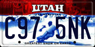 UT license plate C975NK