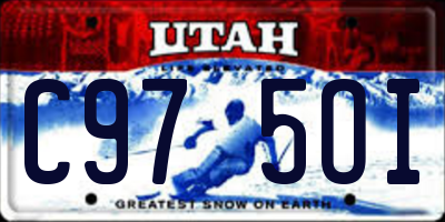 UT license plate C975OI