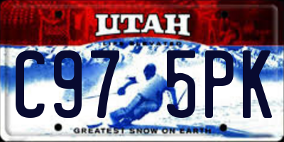 UT license plate C975PK