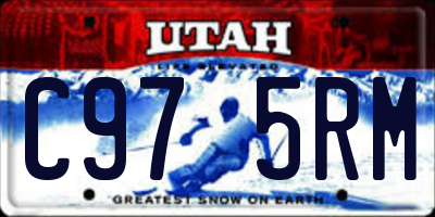 UT license plate C975RM