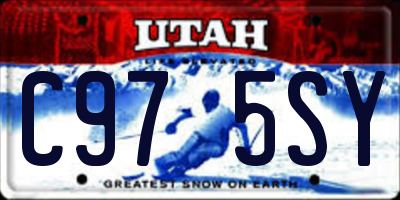 UT license plate C975SY