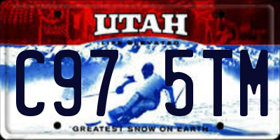 UT license plate C975TM