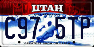 UT license plate C975TP