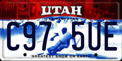 UT license plate C975UE