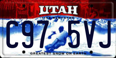 UT license plate C975VJ