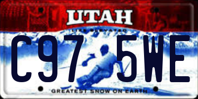 UT license plate C975WE