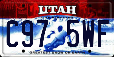 UT license plate C975WF