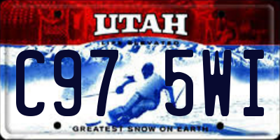 UT license plate C975WI