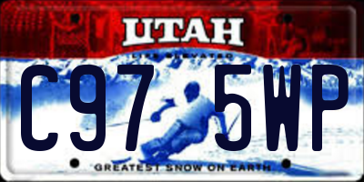 UT license plate C975WP