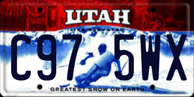 UT license plate C975WX