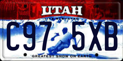 UT license plate C975XB
