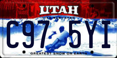 UT license plate C975YI