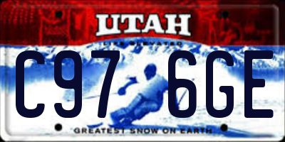 UT license plate C976GE