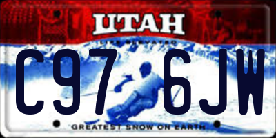 UT license plate C976JW