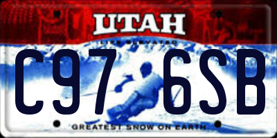 UT license plate C976SB