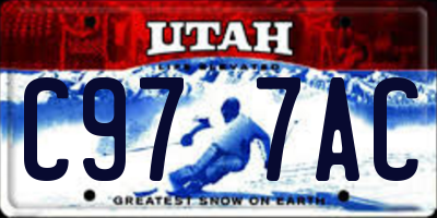 UT license plate C977AC