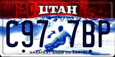 UT license plate C977BP