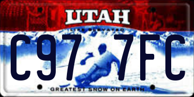UT license plate C977FC