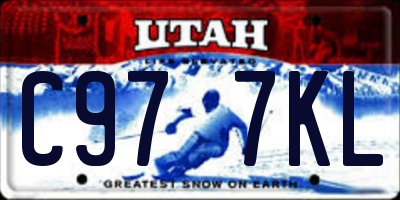 UT license plate C977KL