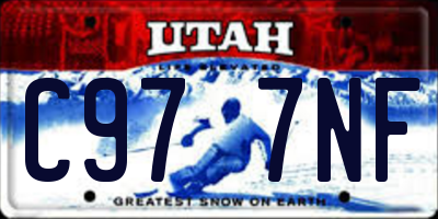 UT license plate C977NF