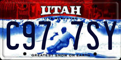 UT license plate C977SY