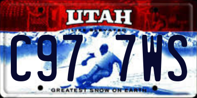 UT license plate C977WS