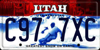 UT license plate C977XC